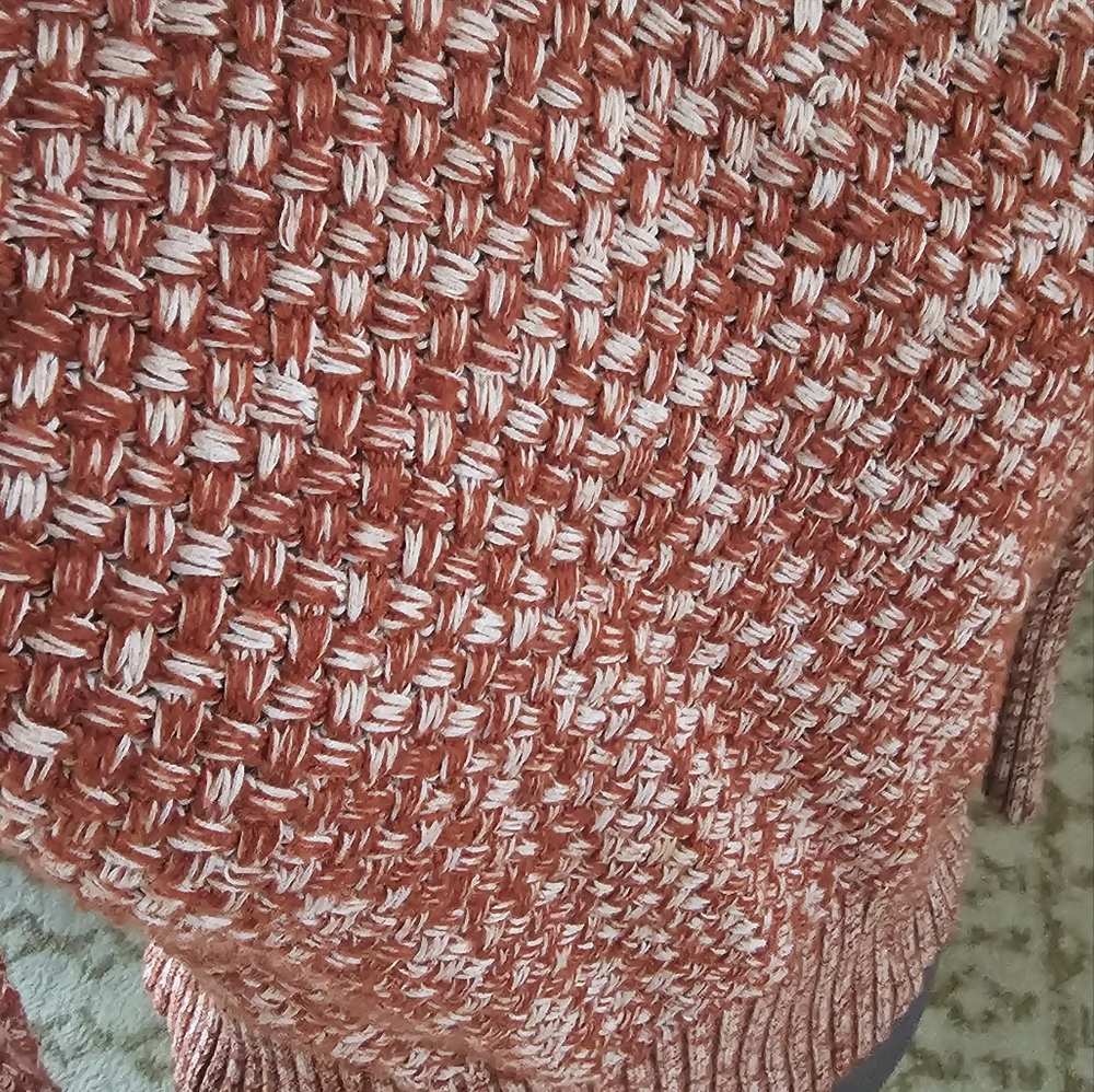 Womens Marbled RED/ORANGE Sweater Universal Thread Size Small - Picture 2 of 6
